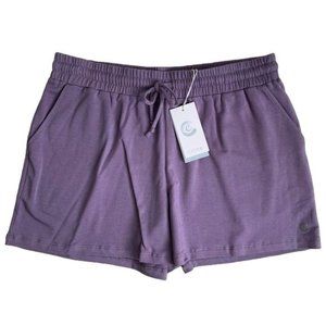 Calme Drawstring Sweatshort in Purple - XL